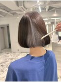 【暖音】シルバーブルーで透け感up！かわいいハイトーンボブ♪
