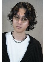 リア(Li'a)&nbsp;山崎賢人風グランジパーマ×メンズボブ×ニュアンスサーフ