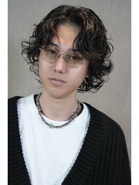 リア(Li'a) 山崎賢人風グランジパーマ×メンズボブ×ニュアンスサーフ