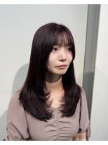 フリー(FREEY)&nbsp;レイヤーカット　ボルドーカラー