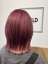 ギルド 東久留米店(GUILD) 切りっぱなしボブ外ハネピンクカラー