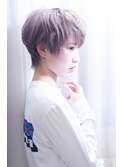 【UniQ・小笹】ダブルカラー×ラベンダーグレー×奥行きショート