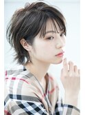 ウエット×耳かけ×ショートボブ