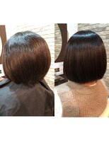 ジェムヘアー(J'aimeHair) リタッチハイブリッド縮毛矯正・グラデーションボブ