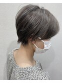[CAMON. ]#ショートマッシュ#脱白髪染め#ネイビーハイライト