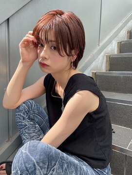 ヌード(NUDE) 「NUDE」#20代30代40代 大人ショートボブ 束感ショート ピンク