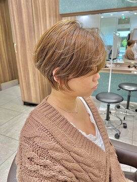 アッシュ 豊田店(Ash) 横顔美人ショート×ハイライトベージュ