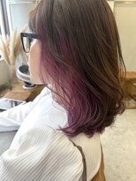 マロウ(mallow)&nbsp;《花屋併設》インナーカラー/ディープパープル/透け感