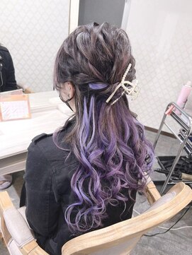 ブランシスヘアー(Bulansis Hair) #ハーフアップ #パープル