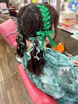 ヘアセットアップス(UP's) 無敵スタイル(^-^)『ツインテールに両サイドレースアップ♪』