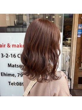 ボアップ 松山店(boappu) #ピンクベージュ#ピンクカラー#イルミナカラー