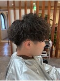波巻きパーマ