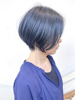 モリオ フロム ロンドン 成増店&nbsp;【morio成増 セリザワ】ショートボブ ハイライト ブルー