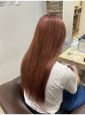 髪質改善トリートメント×ダメージレスカラー×ピンクブラウン