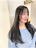 ロングヘア/セミロング/髪質改善縮毛矯正/黒髪ヘア