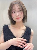 顔周り束感レイヤーボブ/20代/30代/40代