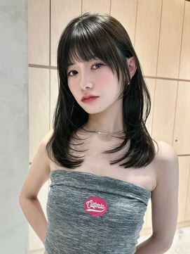 グロー 大宮(GLROW) レイヤーカット　暗髪カラー　透明感カラー