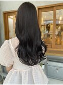 重たくない透明感暗髪カラーロング艶髪地毛風"