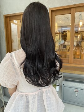 スクレ(s:;cre) 重たくない透明感暗髪カラーロング艶髪地毛風"