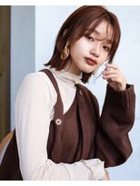 ガレリア 名駅オーキッドビル店(GALLARIA)&nbsp;こっくりカラーラベンダー艶カラー外ハネミディアム長め前髪