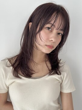 ディッセンバー 神宮前(December) ピンクベージュ/顔まわりレイヤー/ミディアム