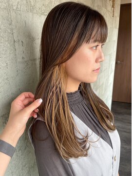 ミルヘアデザイン(mil hair design) 髪質改善カラー　艶カラー　ブラウンカラー　ミディアム