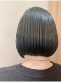 10代20代30代☆大人クール・切りっぱなし・ブルーブラック