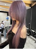 xブリーチ/イメチェン/ホワイトブロンド/外ハネボブ/美髪/