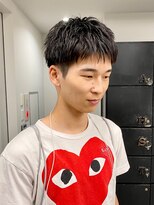 ヘアー アイス 御器所本店(HAIR ICI)&nbsp;夏メンズショート　スパイキーショート　シャドウパーマ　清潔感