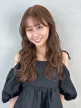 アルバム 銀座(ALBUM GINZA) ロング韓国ヘア顔周りレイヤーおくれ毛_F0355