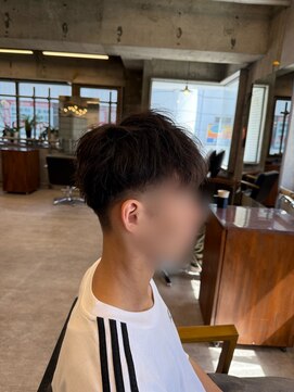 タメ(tame-) サーフカール/フェザーパーマ/ブルーブラック【都賀/メンズ】