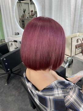 コアブラン 原宿 明治神宮前(CORE blanc) ダブルカラー/ブリーチ/ピンクカラー/ボブカラー/ボブ/原宿