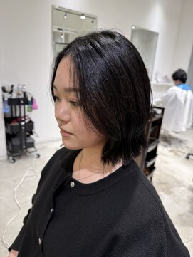 ビューバイネオリーブ 用賀店(Beau'r by neolive) ミディアムヘア暗めカラーグランマッシュデザインカラー《用賀》
