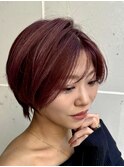 艶ラベンダーショート／大人可愛い小顔ボブ／麻布十番美容室