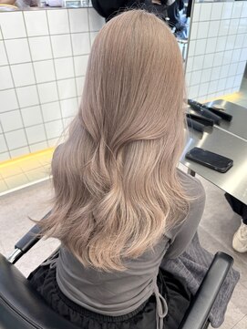 サンクマーケット 渋谷(cinq MARKET) ブリーチカラーハイトーンカラーホワイトミルクティーベージュ