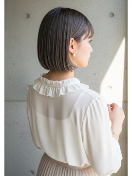 フルショウ 苦楽園店(FURUSHO) ミニマルボブ/ボブレイヤー/ミルクティーカラー/小顔モテボブ