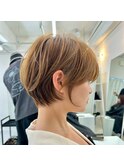 別府ショートボブ顔まわりレイヤーカット髪質改善カラー30代