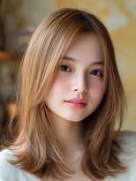 サロンドアイ(salon de i) やわらかミディアムレイヤー × ベージュグレージュ