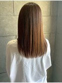 ブラウンベージュ 髪質改善ストレート 艶髪 ヘッドスパ 20代