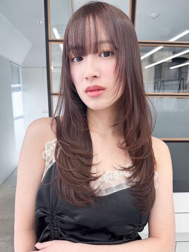 ヘアーアイストゥーレ(HAIR ICI TRE) 20代30代透明感ショコラグレージュ×レイヤーカット小顔ヘア