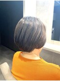 ミセス/ワンカールパーマ/白髪ぼかしハイライト