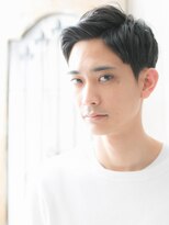 グルーミングサロン バーバー キャッスル 北浦和西口(Grooming salon Barber Castle)&nbsp;清潔感アッシュブラックアップバングリクルートショート30代b1