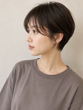 プールバイスタイル 藤沢(POOL by STYLE) ぺたんこ髪に丸みをつくるショート/20代/藤沢