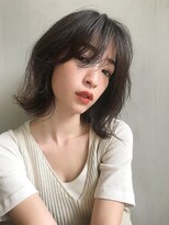 フィルムス 銀座(FILMS)&nbsp;レイヤーカット/デザインカラー/ウェットヘア/オリーブベージュ