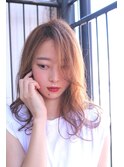 セミロング　透明感　大人バング【坂根】
