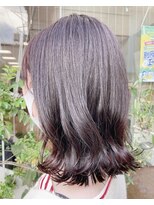 ヘアーココカシェット(hair coco cachette) 【cachette/別府/別府市】アプリコットカラー×切りっぱなしボブ