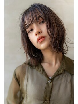 オースティン 流山おおたかの森(AUSTIN) 大人かわいい前髪セシルカットココアブラウンフリンジウェーブ