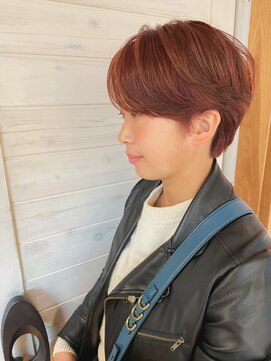 オーシャン(Ocean) マッシュショート/ハンサムショート/ピンク/ダブルカラー