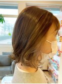 《リップソウル》くすみカラー☆毛先軽めボブ