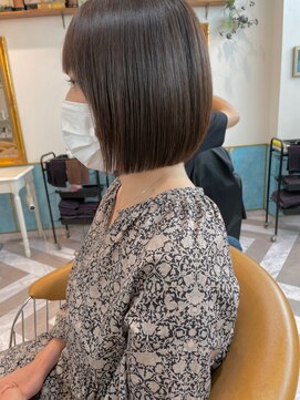 ロンドアベニール 北千住(Lond avenir) 地毛風ストレートボブ　REIダブルカラーボブ